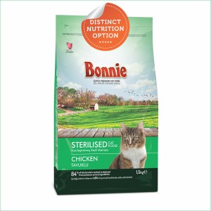 Bonnie Adult Cat Food | Sterilised | Chicken (500g, 1.5kg)