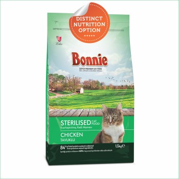 Bonnie Adult Cat Food | Sterilised | Chicken (500g, 1.5kg)