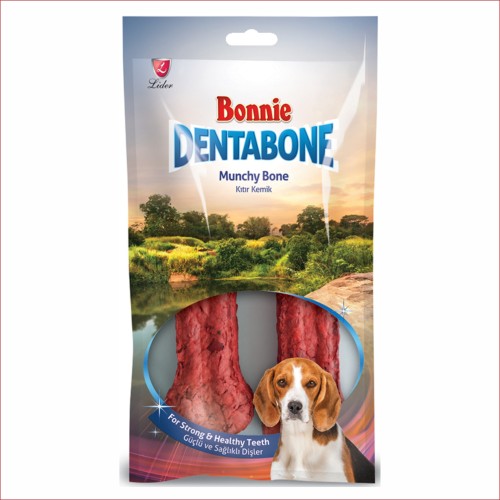 Bonnie Dentabone Coloured Munchy Bone | with Calcium (2 Pack)