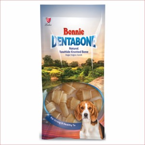 Bonnie Dentabone Natural Rawhide Knotted Bone | with Calcium