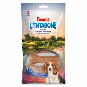 Bonnie Dentabone Natural Rawhide Press Bone | with Calcium (5pcs. x 3' 20-25gr)