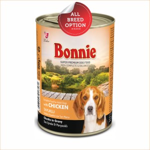 Bonnie Adult Dog Can (Wet) Food | Multiple Flavours (400g)