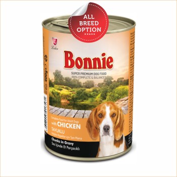 Bonnie Adult Dog Can (Wet) Food | Multiple Flavours (400g)