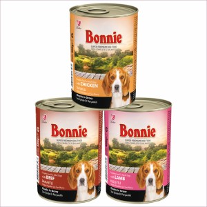 Bonnie Adult Dog Canned Food | Chunks in Gravy | Multiple Flavours (400g)
