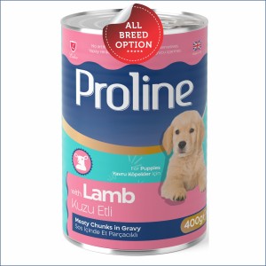 Proline Puppy Canned Food | Meaty Chunks in Gravy | Lamb (400g)