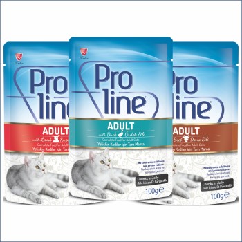 Proline Adult Cat Food Pouch | Chunks in Jelly | Multiple Flavours (100g)