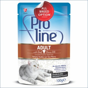 Proline Adult Cat Food Pouch | Chunks in Jelly | Multiple Flavours (100g)