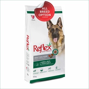 Reflex Adult Dog Food with Lamb, Rice & Vegetables | 3kg, 15kg