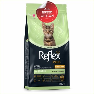 Reflex Plus Kitten Food | Sterilised | Chicken (1.5kg)