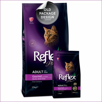 Reflex Plus Adult Cat Food | Gourmet/Multicolour | Chicken (1.5kg)