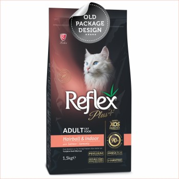 Reflex Plus Adult Cat Food | Hairball/Indoor | Salmon (1.5kg)