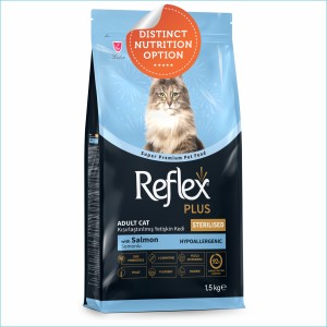 Reflex Plus Adult Cat Food | Sterilised | Salmon (0.4kg, 1.5kg)