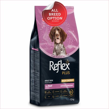 Reflex Plus High Energy Adult Dog Food | Beef (3kg, 12kg, 15kg)