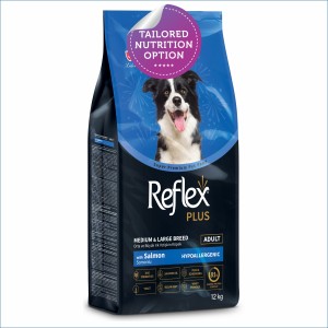 Reflex Plus Medium/Large Breed Adult Dog Food | Salmon (3kg, 12kg, 15kg)