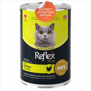 Reflex Plus Adult Cat Canned Food | Sterilised | Chicken (400g)