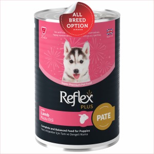 Reflex Plus Puppy Canned Food | Pate | Lamb (400g)