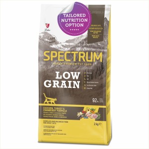 Spectrum Low Grain Adult Cat Food | Chicken, Turkey & Cranberry (2kg)