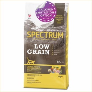 Spectrum Low Grain Adult Cat Food | Chicken, Turkey & Cranberry (2kg)